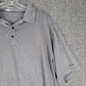 Nike Golf Sport Dri Fit XL Gray Heathered Men's Polo Shirt Athletic